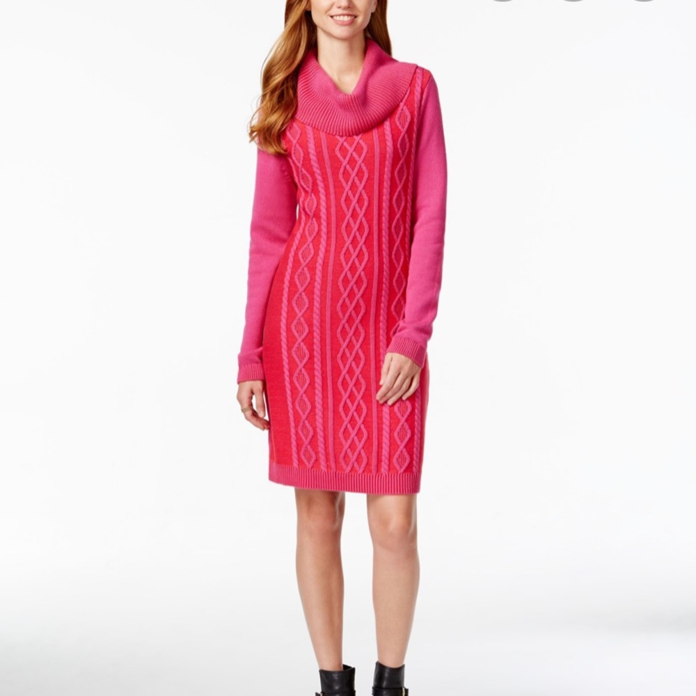 Tommy Hilfiger pink sweater dress